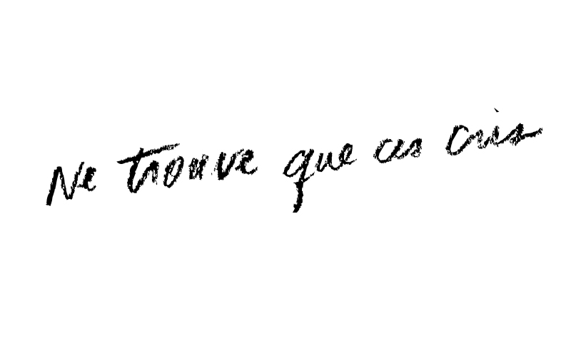 Ne trouve que ces cris